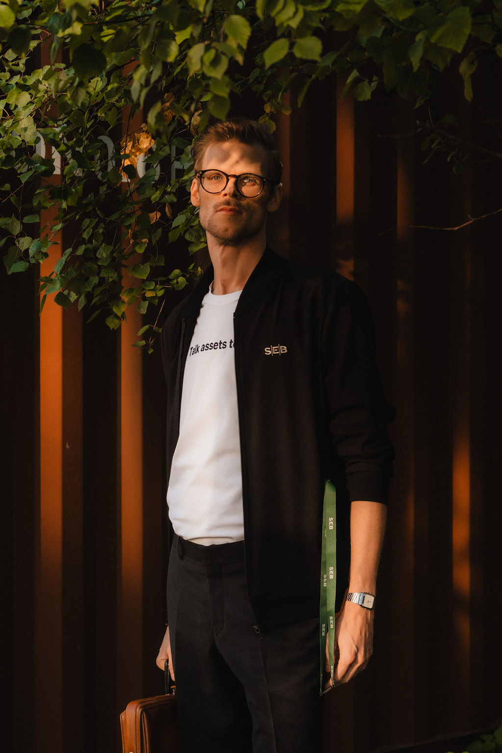 Black Oversized Bomber Jacket SEB